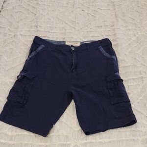 Blue Cargo Shorts with Durable Fabric Size 36!